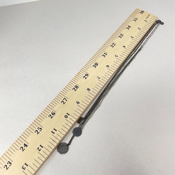 Multi Strand Necklace Black Goth Whimsigoth Sparkle Dressy Simple Minimal - Picture 8 of 8